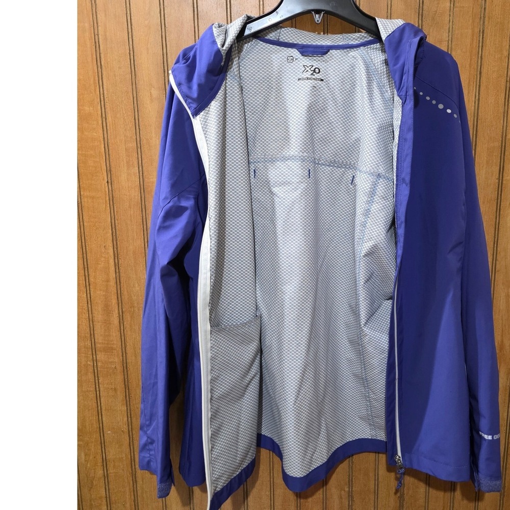 Free Country Lightweight Rain‎ Jacket Hooded Full Zip Activewear Purple  XL - Picture 3 of 8